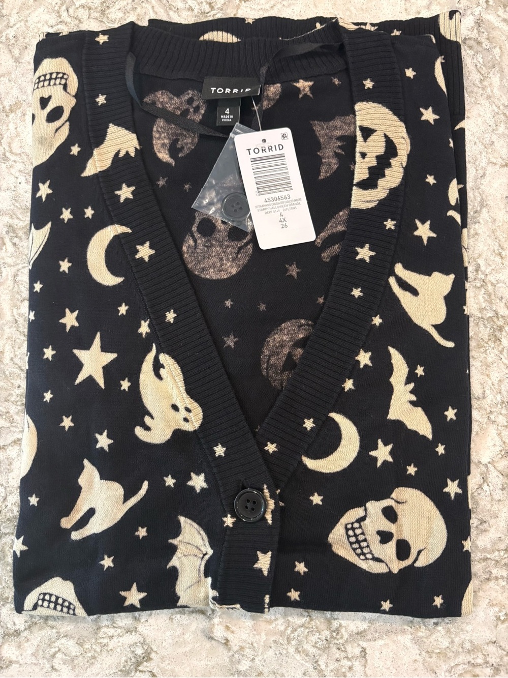 NWT Torrid Halloween Boyfriend Cardigan - Picture 7 of 11